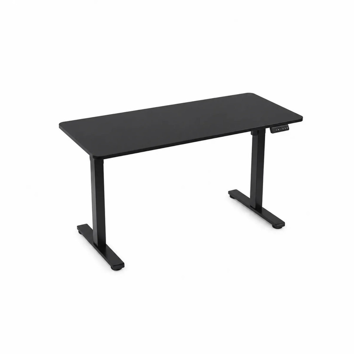 Scrivania regolabile in altezza con piano in MDF e gambe in acciaio nero