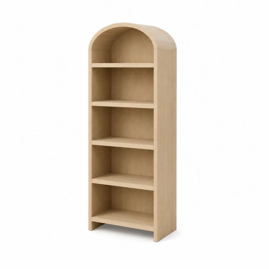 Libreria ad arco in legno di quercia chiaro