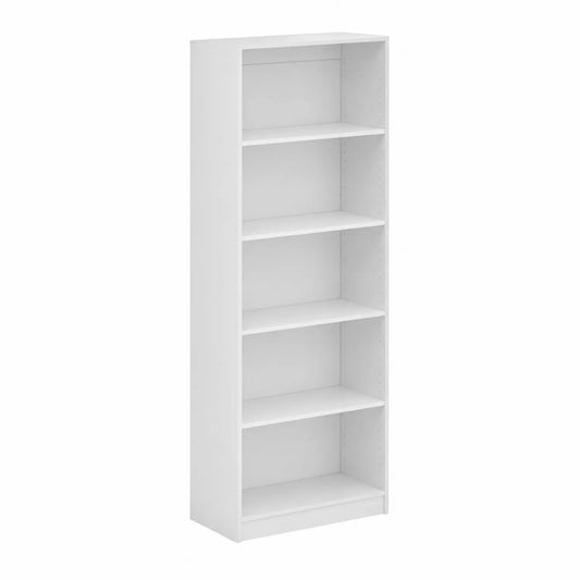 Libreria Bianca 5 Ripiani in Legno 180 cm