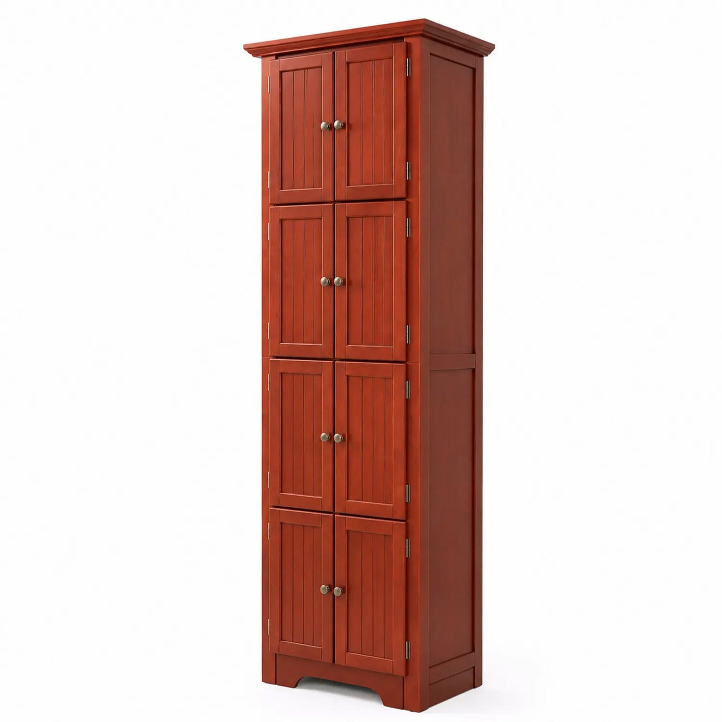 Armadio in Legno Rosso a 6 Ante