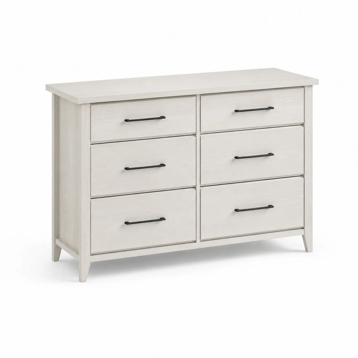 Cassettiera Legno 6 Cassetti Bianco 120x80x40 cm